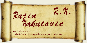 Rajin Nakulović vizit kartica